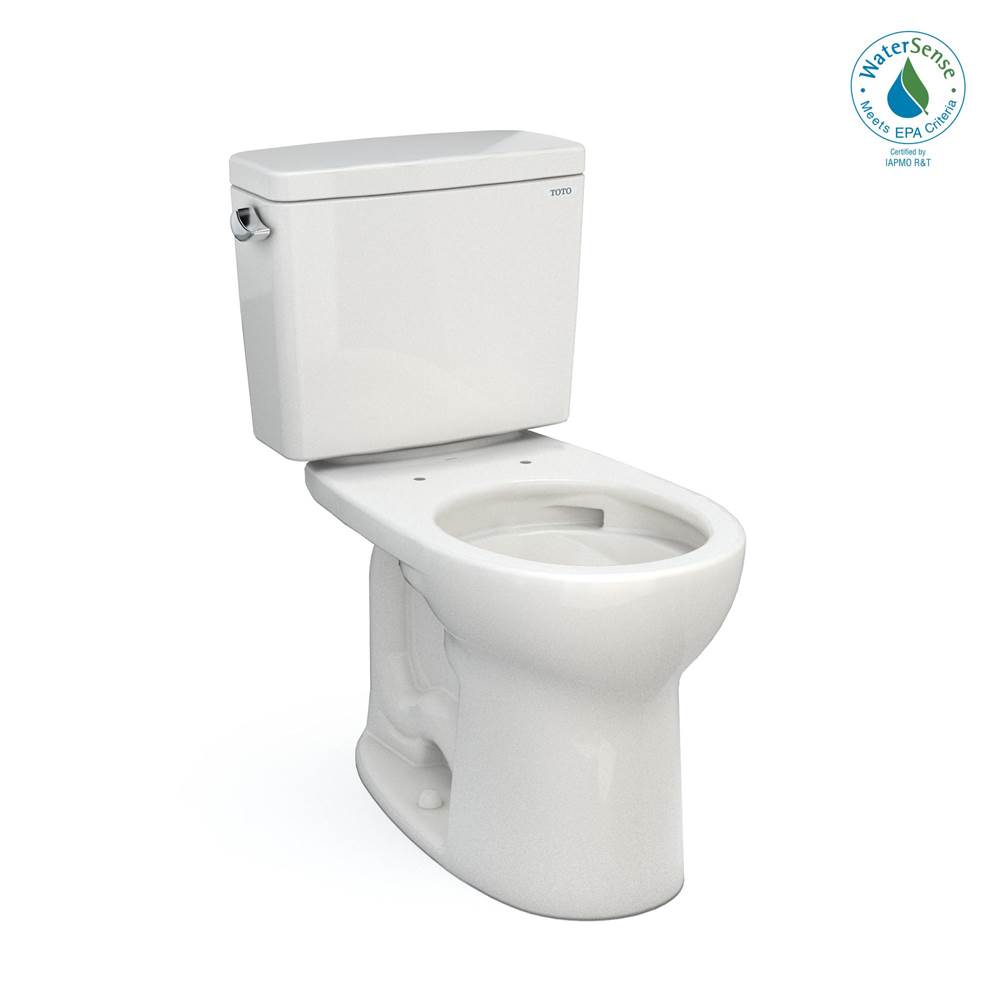 TOTO Toto® Drake® Two-Piece Round 1.28 Gpf Universal Height Tornado Flush® Toilet With Cefiontect®, Colonial White