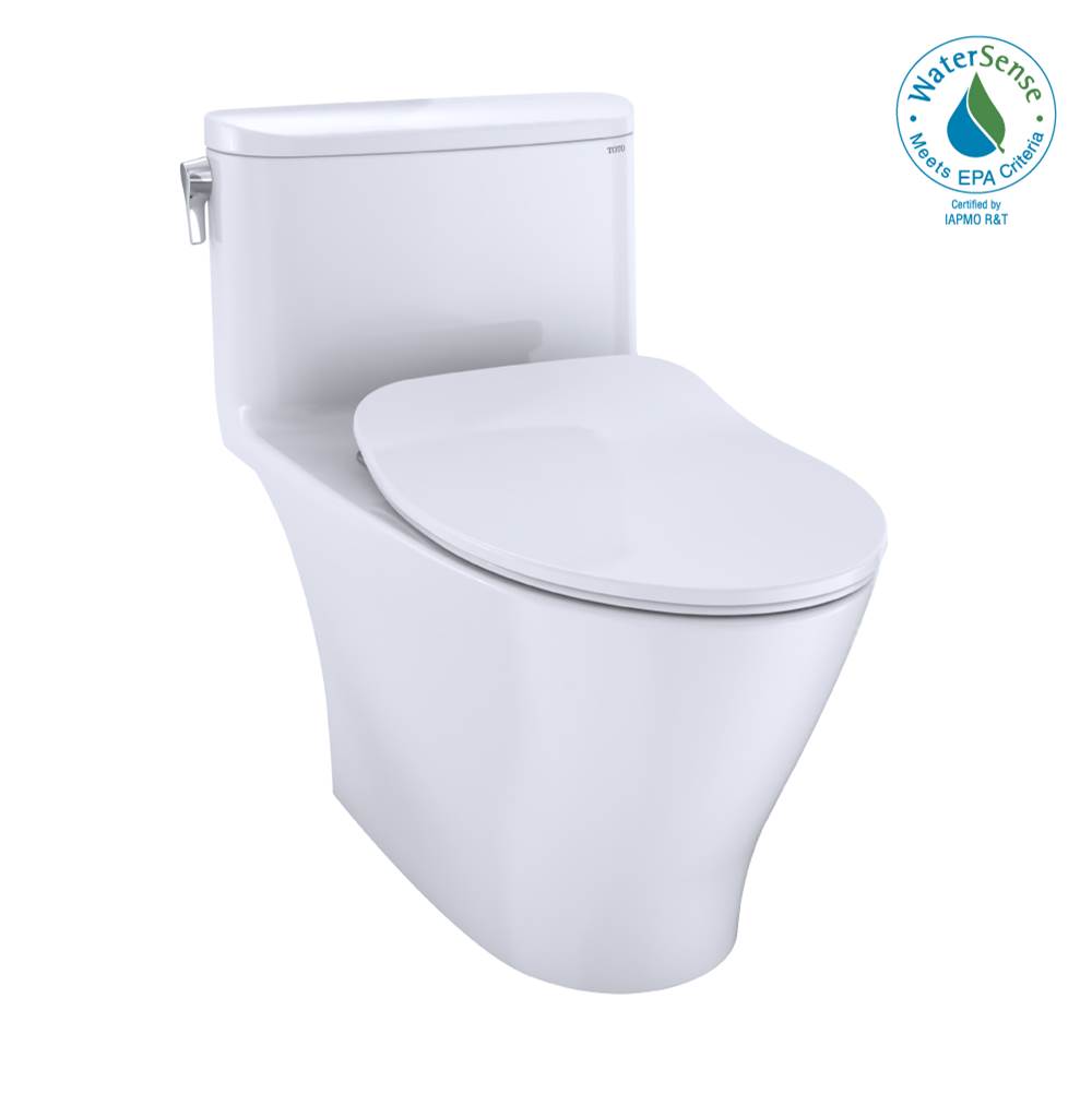 TOTO Toto® Nexus® 1G® One-Piece Elongated 1.0 Gpf Universal Height Toilet With Cefiontect And Ss234 Softclose Seat, Washlet+ Ready, Cotton White