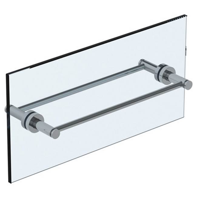 Watermark Loft 2.0 18'' double shower door pull/ glass mount towel bar