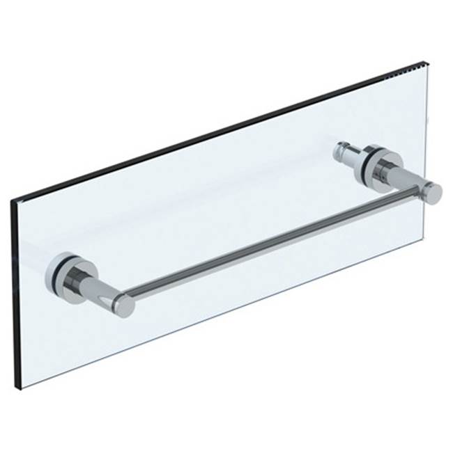 Watermark Loft 2.0 18'' shower door pull with knob/ glass mount towel bar with hook