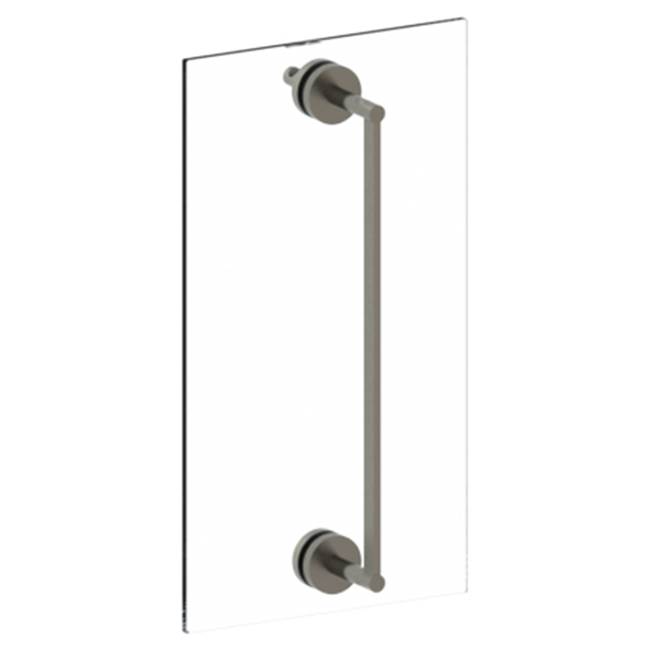 Watermark Brooklyn 6'' shower door pull with knob/ glass mount towel bar with hook