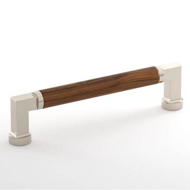 Water Street Brass Manor 8'' Walnut Appliance Pull - 3/4'' Spindle - Polished Chrome