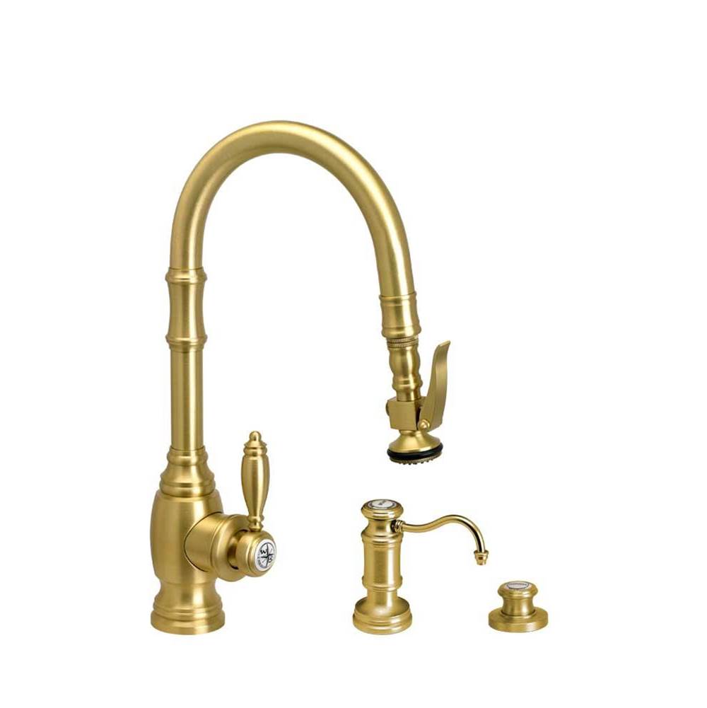 Waterstone Waterstone Traditional Prep Size PLP Pulldown Faucet - Angled Spout - 3pc. Suite