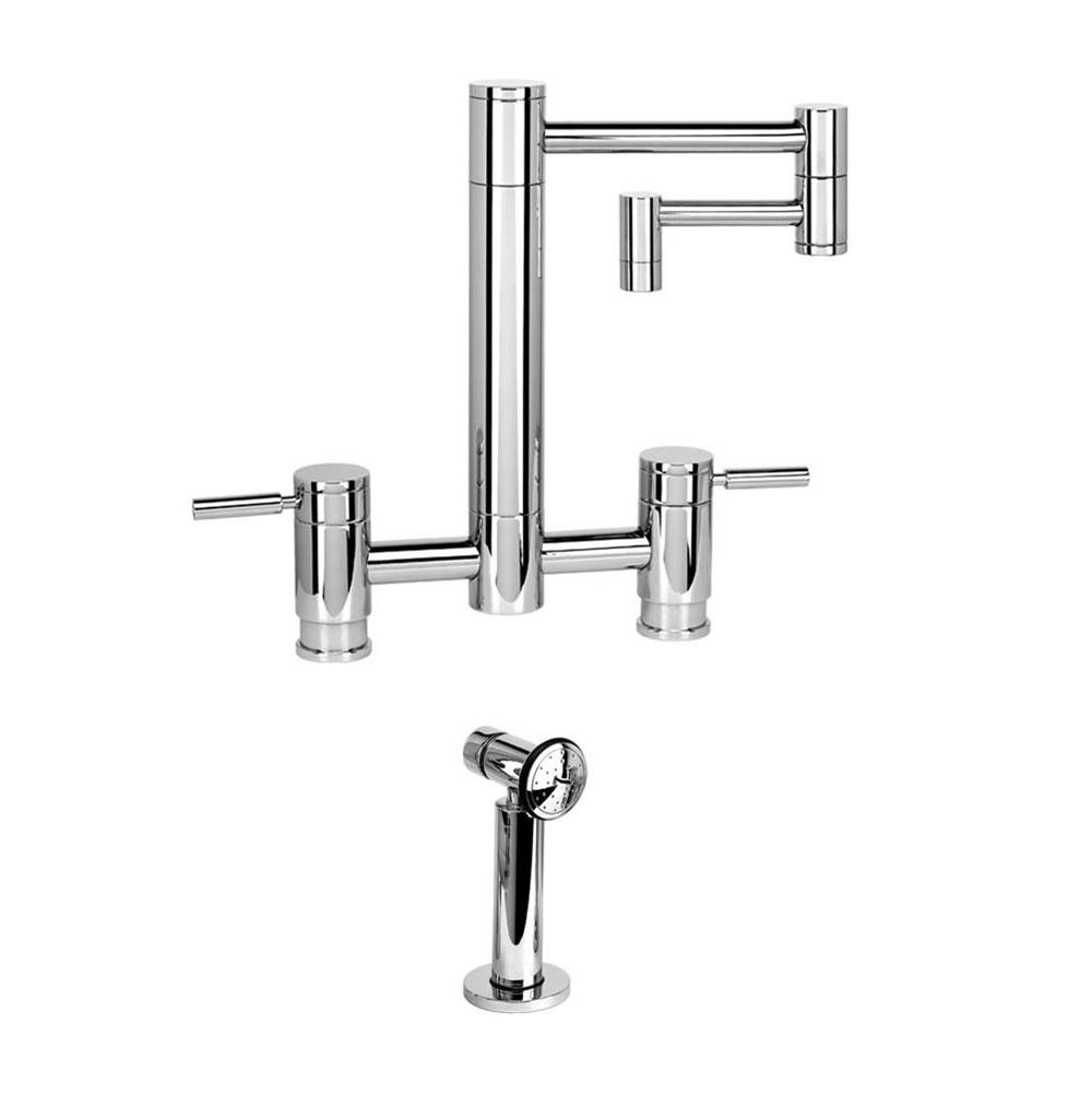 Waterstone Waterstone Hunley Bridge Faucet - 12'' Articulated Spout w/ Side Spray