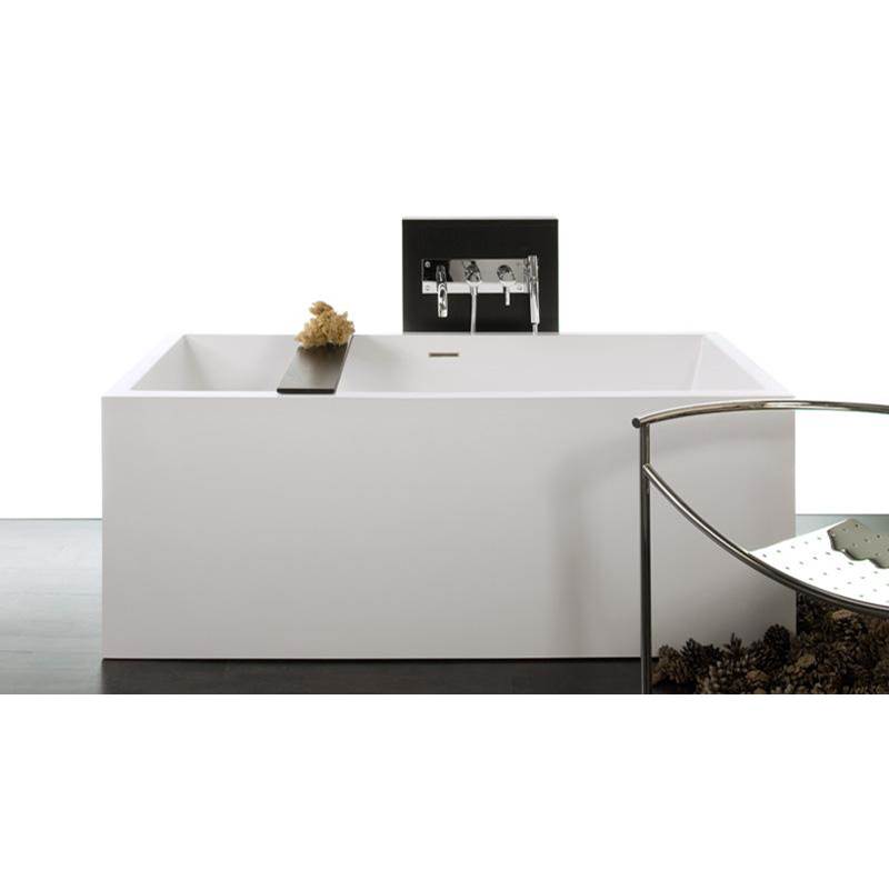 WETSTYLE Cube Bath 62 X 30 X 24 - 2 Walls - Built In Mb O/F & Drain - White True High Gloss