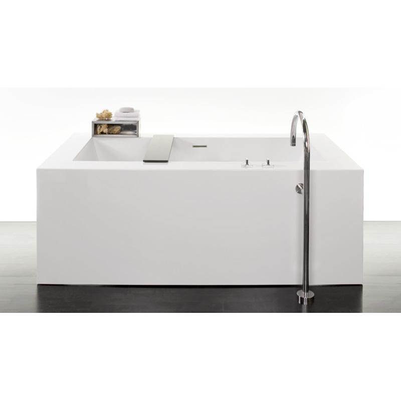 WETSTYLE Cube Bath 66 X 36 X 24 - Fs - Built In Mb O/F & Drain - Copper Conn - White True High Gloss