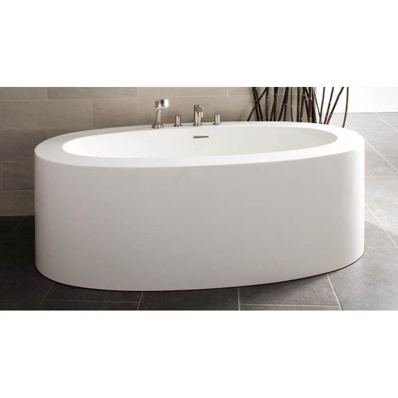 WETSTYLE Ove Bath 72 X 36 X 24 - Fs - Built In Nt O/F & Mb Drain - Copper Conn - White True High Gloss