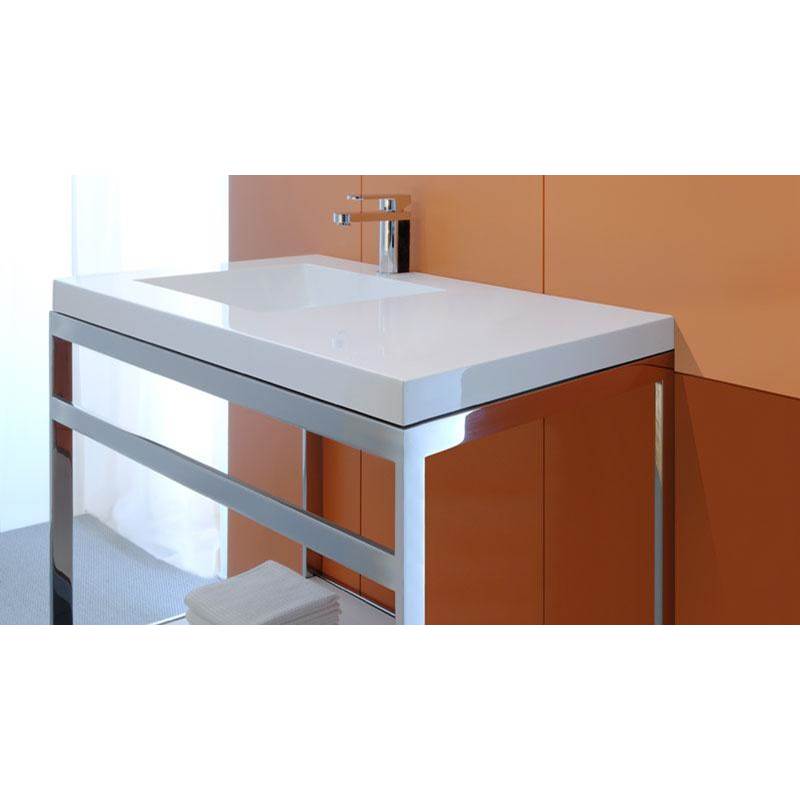 WETSTYLE Furniture ''C'' - Console - 22 1/8 X 36 1/4 - Stainless Steel Mirror Finish