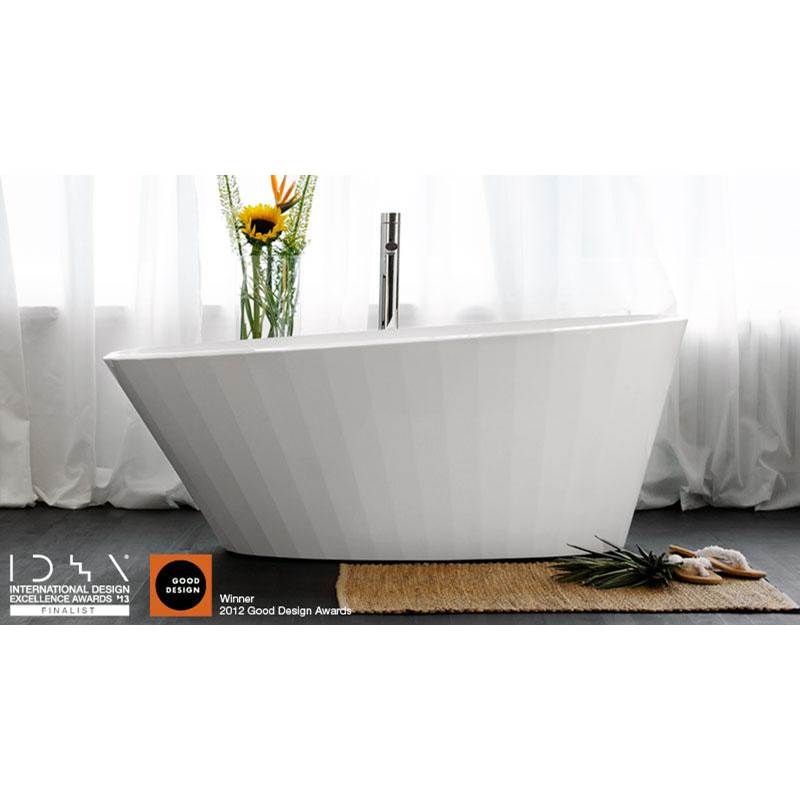 WETSTYLE Couture Bath 65.5 X 33.75 X 25 - Fs  - Built In Nt O/F & Bn Drain - White True High Gloss