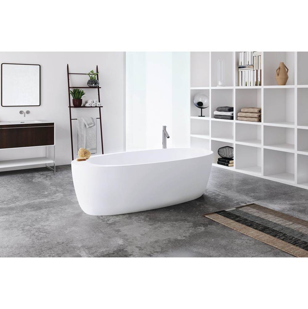 WETSTYLE Mood Bathtub -70 X 32 X 23 - Fs - Built In Nt O/F & Mb Drain - White Matte